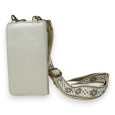 Pochette bandoulière téléphone et portefeuille beige nacre
