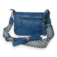 Sac bandoulière multi poches bleu jeans
