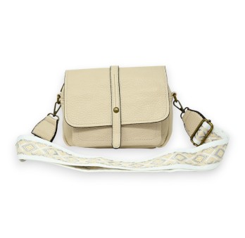 Sac bandoulière compact beige