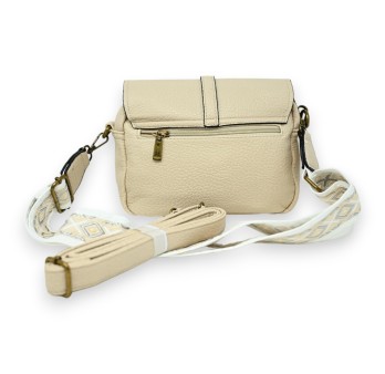 Sac bandoulière compact beige