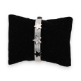Bracelet acier rigide argenté 3 étoiles