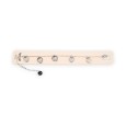 Bracelet acier fin argenté multi coeurs strass
