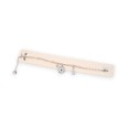 Bracelet acier argenté breloque strass coeur
