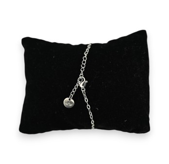 Bracelet acier argenté breloques fantaisies