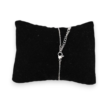 Bracelet acier argenté médaillon étoile ajourée