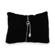 Bracelet acier argenté demi lune nacrée