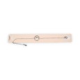 Bracelet acier argenté demi lune nacrée