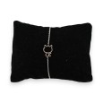 Bracelet acier argenté petit chat