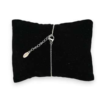 Bracelet acier argenté petit chat