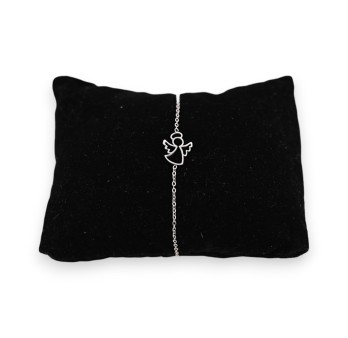Bracelet acier argenté petit ange