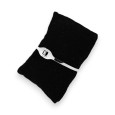 Bracelet acier argenté jonc rigide perles et strass