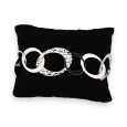 Bracelet acier argenté grosse mailles fantaisies