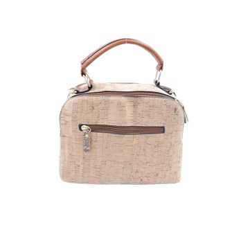 Sac en liège imprimé géométrique vintage bleu