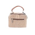 Sac en liège imprimé géométrique vintage bleu