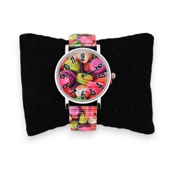 Montre élastique macarons