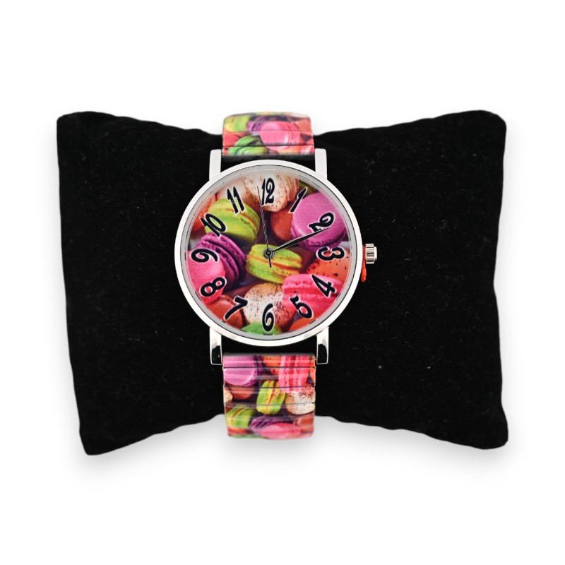 Montre élastique macarons