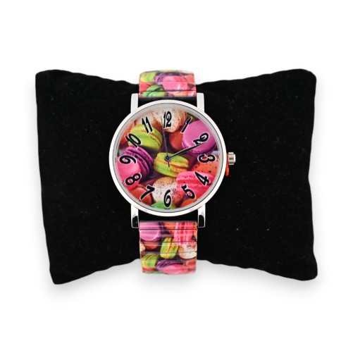 Montre élastique macarons