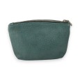 Porte monnaie synthétique vert bouteille