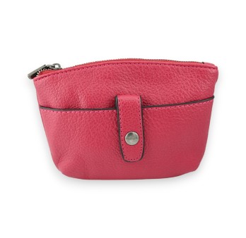 Porte monnaie synthétique framboise