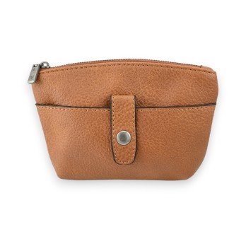 Porte monnaie synthétique camel
