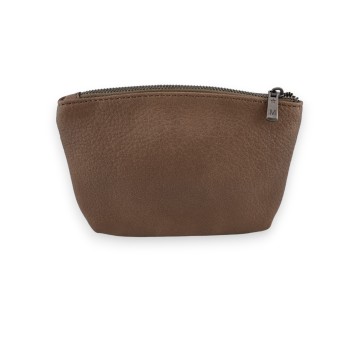 Porte monnaie synthétique taupe