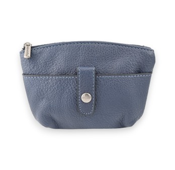 Porte monnaie synthétique bleu marine