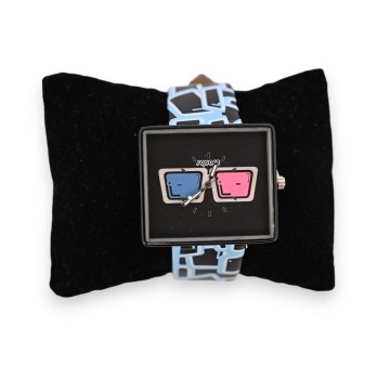 Montre simili cuir vintage square