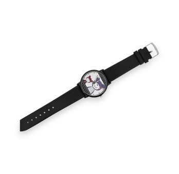 Montre simili cuir famille nounours cadran noir