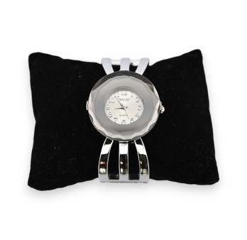 Montre bracelet fantaisie argenté cadran miroir