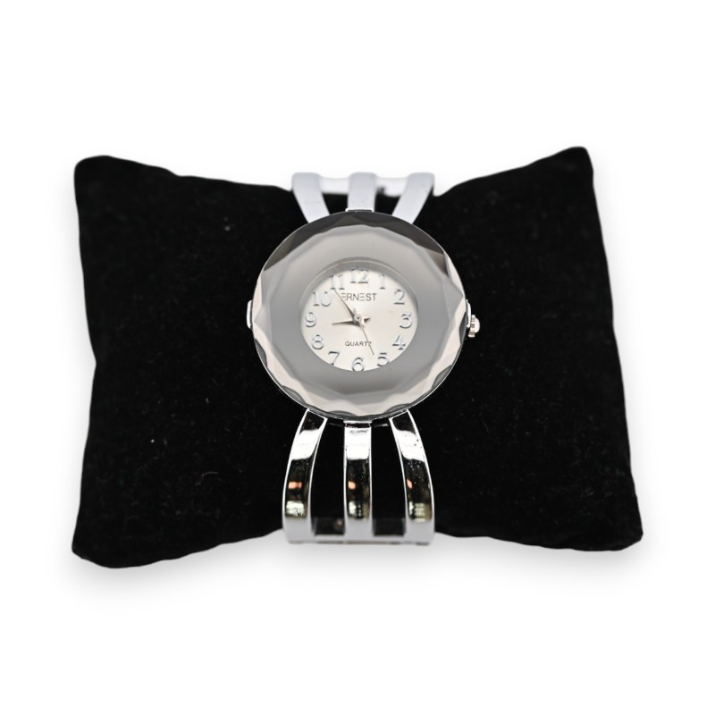 Montre bracelet fantaisie argenté cadran miroir