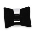 Montre bracelet fantaisie argentée cadran noir facette