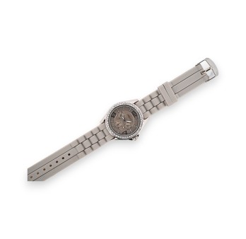Montre silicone Ernest gris clair cadran chrono
