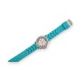 Montre silicone Ernest bleu turquoise cadran chrono