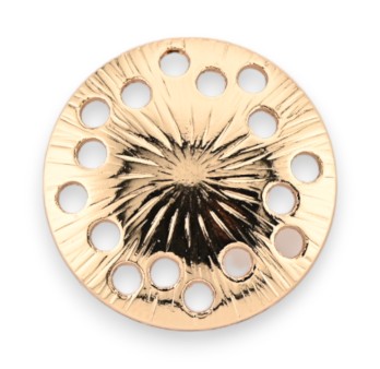 Broche aimantée dorée coeur pierres diverses