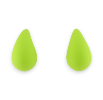 Boucles d'oreilles goutte vert anis