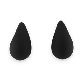 Boucles d'oreilles goutte noire