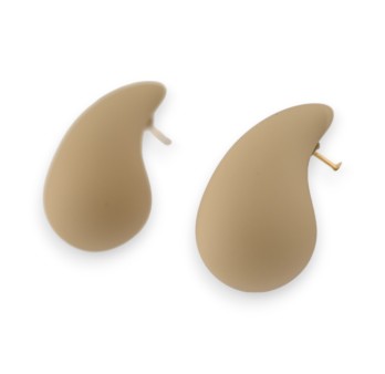 Boucles d'oreille goutte taupe