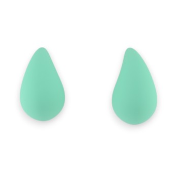 Boucles d'oreilles goutte vert menthe