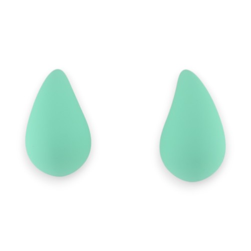 Boucles d'oreilles goutte vert menthe