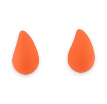 Boucles d'oreilles goutte orange