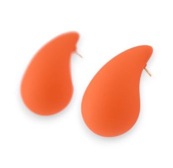 Boucles d'oreilles goutte orange