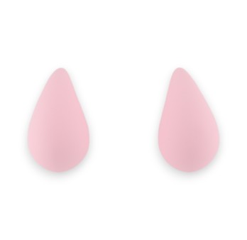 Boucles d'oreilles goutte rose tendre