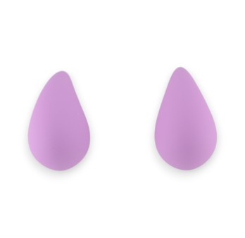 Boucles d'oreilles goutte lilas