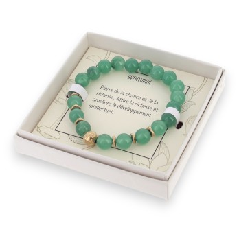 bracelet aventurine avec boite Lolilota