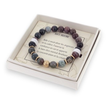 bracelet agate indienne avec boite Lolilota