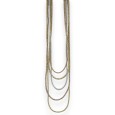 Collier fantaisie long multi rangs 3 couleurs