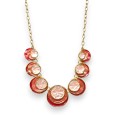 Parure fantaisie rond relief nuances rose
