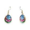Parure collier rond relief multicolore