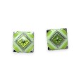 Parure fantaisie carré patchwork nuances vertes