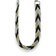 Collier fantaisie Cléopâtre tresse tricolore
